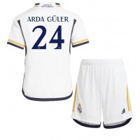 Echipament fotbal Real Madrid Arda Guler #24 Tricou Acasa 2023-24 pentru copii maneca scurta (+ Pantaloni scurti)